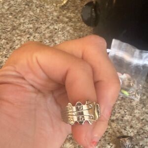 stainless steel guitar look ring